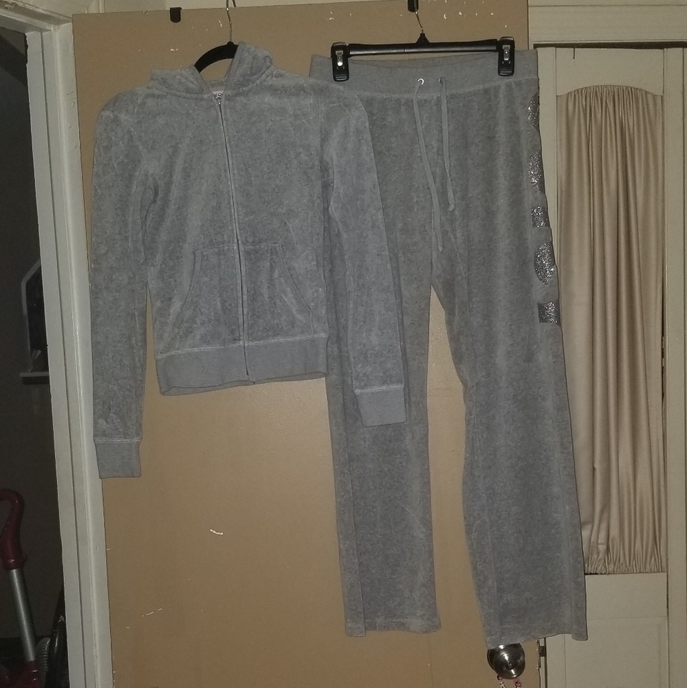Juicy Couture Gray Sweatsuit Jumpsuit